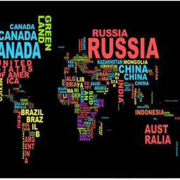 RAWAT TRADERS World Map Design with Country Gaming Mouse Pad Anti-Skid, Anti-Slip, Rubber Base Mousepad-24