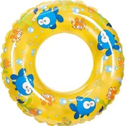 Cartoon Swim Ring, Inflatable Durable Round Shaped Fishes Summer Pool Beach Party Swimming Float Tube, Water Fun Swim Pool Toys for Kids (Yellow) Inflatable Pool Accessory-image-63