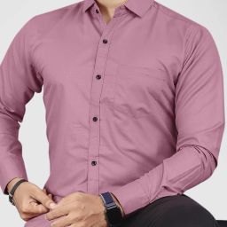 Men Slim Fit Solid Spread Collar Casual Shirt-image-79