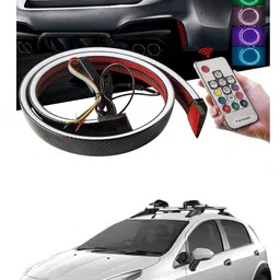 prtek Carbon Fibre LED Rear Spoiler with Remote Control for Car Trunk Universal Exterior Car LED Tail Light Strip fit for Roof, Wing, Brake Light, Turn Signal Light Spoiler Lip Kit m4 Car Fancy Lights-picture-25