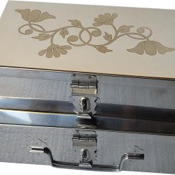 Steel Storage, Cash, Safe Locker Box-8 inch & 9 inch (Multi pack of 2) Printed Cash Box-20