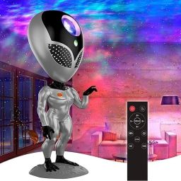 Talking Alien Galaxy Projector Night Light, Remote Control Repeat What You Say Table Lamp-44