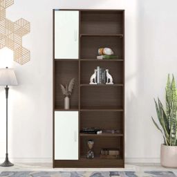 Madden with 7 Shelves and 2 Cabinet Engineered Wood Semi-Open Book Shelf-image-44