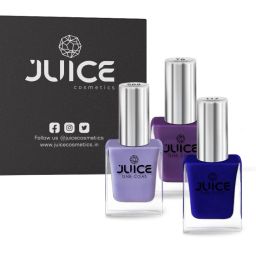 | NAIL PAINT (GRAPE PURPLE - 79 / PIGMENT BLUE - 117 / PEARLY FLINT - 269) & LIPTINT (PLUMBURN M-95) | WATERPROOF & LONG LASTING-32