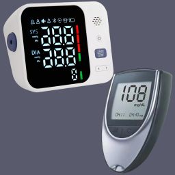 Balson Automatic Measuring Rechargeable BP Monitoring Machine for Home, Accurate Measurement, Large Display & AK-33 Blood Glucose Monitor I Bp Monitor-28