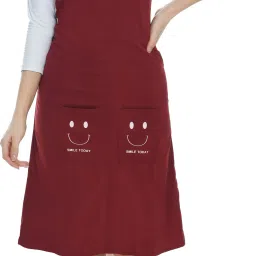 Women Maroon, White Dungaree-image-52