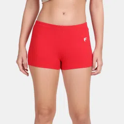 Solid Women Red Basic Shorts-image-9