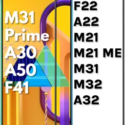 EITANSHA CREATION Edge To Edge Tempered Glass for Samsung Galaxy F22, Samsung Galaxy A22, Samsung Galaxy M21 2021 Edition, Samsung Galaxy F41, Samsung Galaxy M31, Samsung Galaxy M31 Prime, Samsung Galaxy M21, Samsung Galaxy M32, Samsung Galaxy A32, Samsung Galaxy A50, Samsung Galaxy A30-17