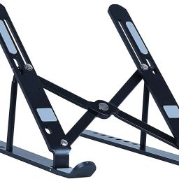 Buyab factory Aluminum Black LAPTOP STAND + BOOK Stand + TAB STAND + MOBILE STAND m-9 12 INCH PLASTIC LAPTOP Foldable Portable Laptop Stand Laptop Stand-image-56