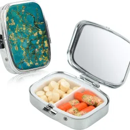 1-day Weekly Pill Organizer 2 Compartment Pill Case Travel Medicine Storage Box Pill Box-44