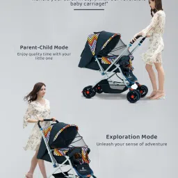 staranddaisy Reversible Baby Stroller and Pram with Mosquito Net and Wheel Breaks Stroller image 3