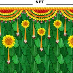 Banana Leaf Decorative Backdrop Curtains Altar Cloth-picture-20