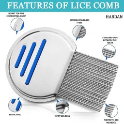 Lice Comb For Hair Fine Metal Teeth Head Lice Remover-13