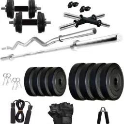 16 kg 16kg PVC plates dumbbell set Home Gym Combo-12