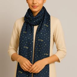 Woven, Printed Georgette Women Multicolor Scarf, Fancy Scarf, Stole-image-51