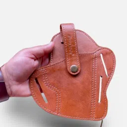 Fw Flat/Pancake Holster 32 (Pis) Leather Pistol/Gun Cover M-image-78