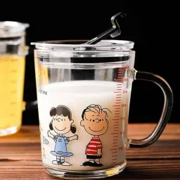 Glass Mug with Lid, Straw For Coffee, Tea, Juice, Smoothie & Leak-Proof,BPA-Free-16