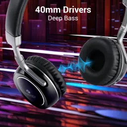 zebronics Zeb-Duke 2, with 60h Backup, BT v5.4 Mode, ENC, Deep Bass, Dual Pairing Bluetooth Gaming Headset image 3