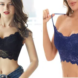 Pack of 2 Women Bralette Lightly Padded Bra-picture-23