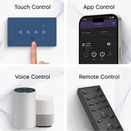 iotics Smart Touch Switch for 3 Light & Dimmer, Remote, Mobile App, Alexa & Google Home Smart Switch image 2