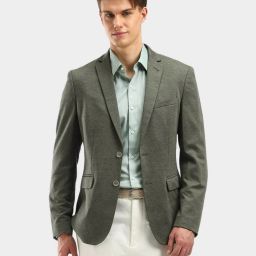 Men Self Design Single Breasted Formal Blazer-image-81