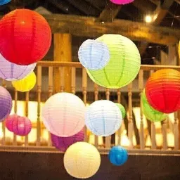Paper Lanterns Decoration Hanging Ball Set of 10 Hanging Wedding and Party Multicolor Paper Hanging Lantern-19