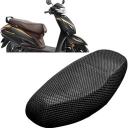 lakshmina enterprises 123FF 3D Free Size Bike/Scooty Seat Cover Very Soft Net Mesh Fabric and Smooth Single Bike Seat Cover For Honda Activa 125-picture-11