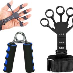 Fitness Combo of Foam Hand Gripper with Finger Exerciser Fitness Accessory Kit Kit-image-63