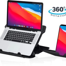 Portronics My Buddy Hexa 22 with Rotation Base, Mobile Holder, Adjustable Height, Foldable POR-1157 Laptop Stand-8