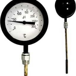 Inert Gas Filled Dial Thermometer, 4" Dial, 0-300°C, 300 mm Long Stem X 12 mm OD Dial Indicator-image-2