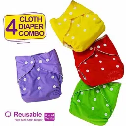 Waterproof Reusable Washable Cloth Diaper Nappies Without Inserts - L - XL (4Pieces)-11