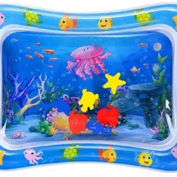 baby mat Baby Kids Water Play Mat Toys Inflatable Tummy Time Leak-Proof Water Play Mat solid-image-32