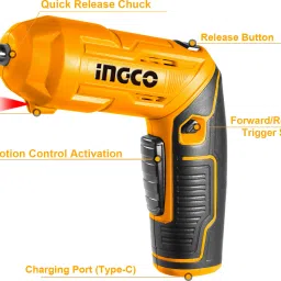 ingco 4V Lithium-Ion Cordless Standard Screwdriver Set image 4
