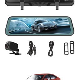 9.66 inch Dash Cam Screen Starlight Night Vision Universal For Car 294 Black LED-image-89
