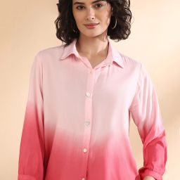 Women Regular Fit Printed Spread Collar Casual Shirt-image-4