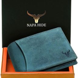 Men Casual, Formal Blue Genuine Leather RFIDWallet - Regular Size-image-98