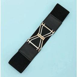 Women Party, Casual, Formal Black, Gold Genuine Leather Belt-image-77