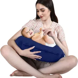 dormyo New Born Baby Multifunction Nursing Pillow 1Kg Microfibre Blue (22" x 21.5") Breastfeeding Pillow-picture-32