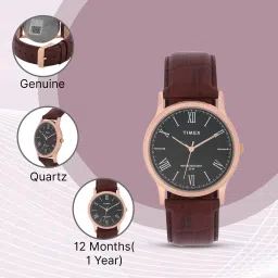 timex Black-Dial Analog Watch - For Men TW000R433 image 5
