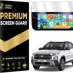 spartan shield Screen Guard for HYUNDAI CRETA E || 12.3 INCH CRETA AFTERMARKET INFOTAINMENT PROTECTOR || Anti Fingerprint || BASE MODEL || New Car Display Accessories 2024 [Not Tempered Glass]-image-15