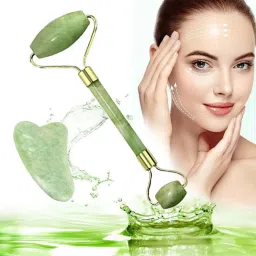 Face Stone Roller Massager with Gua Sha Stone Set Facial Roller-image-10
