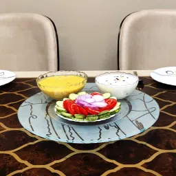 Lazy Susan for Dinning Table, Easier to Serve Coffee or Tea, Curry's (Opera-18") Clear Trivet-31