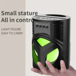 Techobucks New X Bass Speaker with Mic, Remote Control Led Colour changing Lights 10 W Bluetooth Soundbar image 3