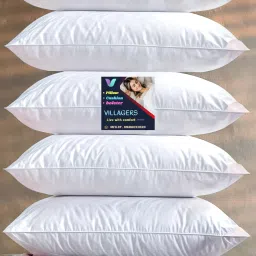 Luxury Polyester Fibre Solid Sleeping Pillow Pack of 5-picture-10