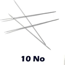 Knitting Needle - No 10 Double Sided, Length - 22 cm, Set of 4, Aluminium, for Making Neck of Woolen Artefacts Like Sweaters, Knitting Pin-picture-10