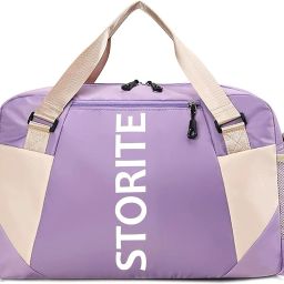 26.5 L Gym Duffel Bag - Nylon 47 Cm Travel Duffle Bag, Sports Shoulder Bag for Women - Purple-image-31