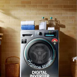 samsung 9 kg 5 Star, Eco Bubble Technology, AI Control , Wi-Fi Enabled , Digital Inverter Motor, Hygiene Steam, Fully Automatic Front Load with In-built Heater Black image 3
