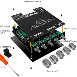 sg flash HIGH QUALITY TPA3116D2 ZK-TB 21 50w*2+100w 2.1 Amplifier Board Electronic Components Electronic Hobby Kit-picture-10