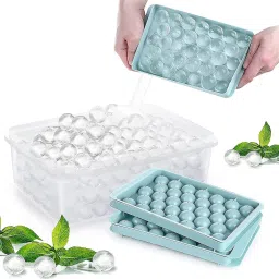 Reusable Flexible Round Ice Cube Trays, 33 Cavity Mini Round Blue Plastic Ice Cube Tray-picture-12