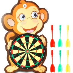 Dart Board Game Set with 6Dart Portable Hanging Toy for Kid (Monkey Dart Target) 47.8 cm Dart Board-18